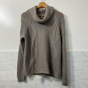 Sonoma Cowl Neck Soft Knit Sweater S Gray Silver Minimalist Cozy Casual Chic